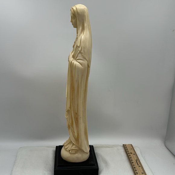 Antique/Vintage Gino Ruggeri Bianchi Sacred Heart of Mary Alabaster Sculpture - Picture 11 of 14